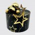 Черный торт для мальчика со звездами и шарами №113503