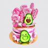 Детский торт с авокадо на 2 года для девочки №113510