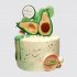 Белый торт на День Рождения девочке 11 лет с авокадо №113513
