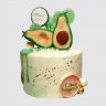 Торт с авокадо на годовщину 10 лет для девочки №113514