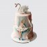 Двухъярусный торт балерина с белым лебедем из мастики №113550