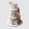 Торт для девочки лиса балерина в свечках на 4 года №113549