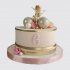 Классический торт на 6 лет балерина в шарах из мастики №113565