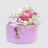 Нежный торт девочка с шарами из мастики и цветами на 3 года №113607