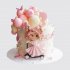 Детский торт на 3 года девочка с шарами на самокате №113608