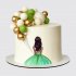 Классический торт девушка с шарами из мастики №113622