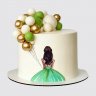Торт на День Рождения 13 лет девочка с шарами №113623