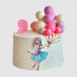 Торт девочка с шарами на 9 лет №113626