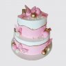 Двухъярусный торт Минни Маус с леденцами для девочки на 1 год №113636