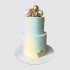 Классический двухъярусный торт для девочки с звездой и шарами №113642