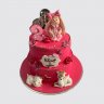 Торт на День Рождения двухъярусный с единорожкой из пряника для девочки №113644