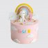 Нежный торт ребенку на 3 года единорог в облаках из мастики №113653