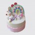 Классический торт девочке 6 лет единорог обжора с радугой №113673