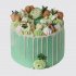 Зеленый торт для девочки со сладостями №113690