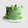 Зеленый торт для девочки со сладостями №113690