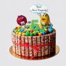 Торт с шоколадным Кит Кат и разноцветным Ммдемс №113719