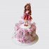 Праздничный торт кукла с бабочками №113751