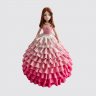 Торт кукла балерина с шарами из мастики №113754