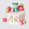 Торт с цветами и куклой для девочки №113757