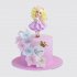 Торт с цветами и куклой для девочки №113757