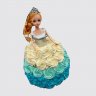 Торт девочке с куклой в шарах из мастики №113760