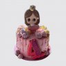 Нежный торт принцессе с куклой №113763