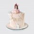 Нежный торт принцессе с куклой №113763