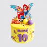 Праздничный торт с феями Винкс на годовщину девочке 5 лет №113769