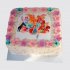 Квадратный торт с фотопечатью Винкс с цветами из мастики №113785