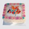 Нежный торт с феями Винкс на 9 лет девочке с безе №113786