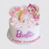 Торт на юбилей девочке 5 лет Барби с леденцами №113788