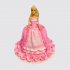 Торт в виде куклы Барби в розовом платье с цветами №113793
