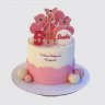 Розовый торт кукла Барби на 6 лет №113802