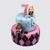 Двухъярусный торт с куклами Монстр Хай на 7 лет №113819