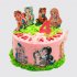 Торт с героями мультфильма Энчантималс для девочки на 4 года №113832