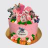 Торт на 3 года с шарами из мастики Энчантималс №113837