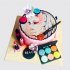 Торт для модницы с цветами и косметикой №113847