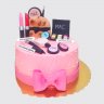 Праздничный торт с косметикой из пряника для модницы №113860
