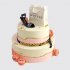 Двухъярусный торт с макарунами и сумочкой для модницы №113865