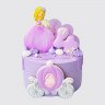 Двухъярусный торт на День Рождения девочке 3 года в виде принцессы №113871
