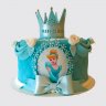 Радужный торт с принцессами №113877
