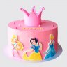 Классический торт принцесса с короной №113878