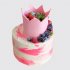 Торт для принцессы с ягодами в короне №113883