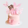 Классический торт с бабочками для девочки №113889