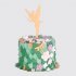 Торт с феей на поляне из цветов и листьев №113908