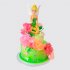 Двухъярусный торт фея-бабочка с цветами №113915