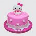 Классический торт Хелло Китти с цветами из мастики для девочки №113934
