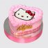 Торт в виде сердца Хелло Китти на День Рождения №113945