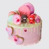 Торт на День Рождения 8 лет розовый для девочки с единорогом №113948