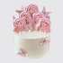Белый торт с розовым безе для девочки №113950